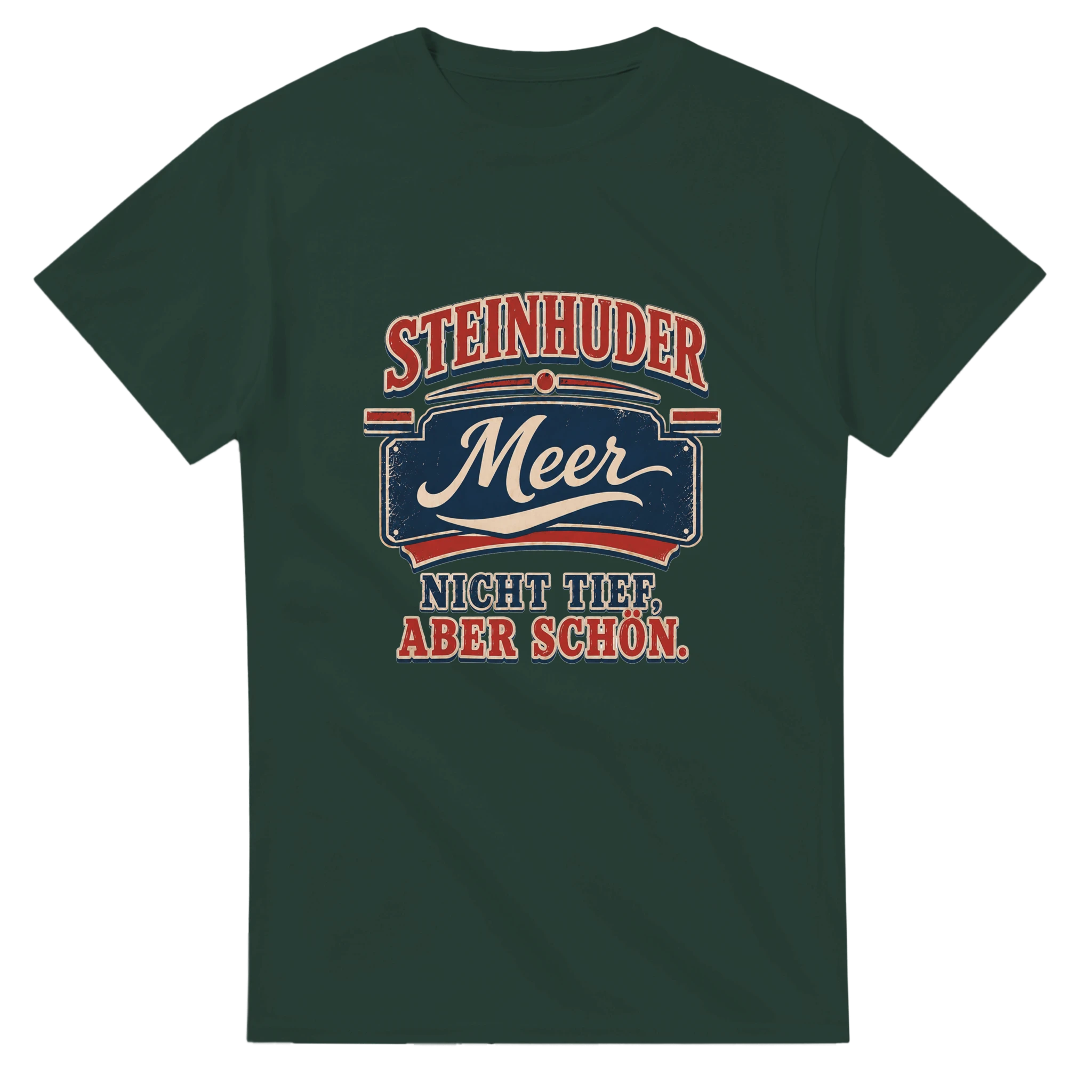 T-Shirt in Weiß mit Motiv „Nicht tief, aber schön.“