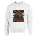 Pullover in Weiß mit Motiv „Salz im Blut. Norden im Herzen.“