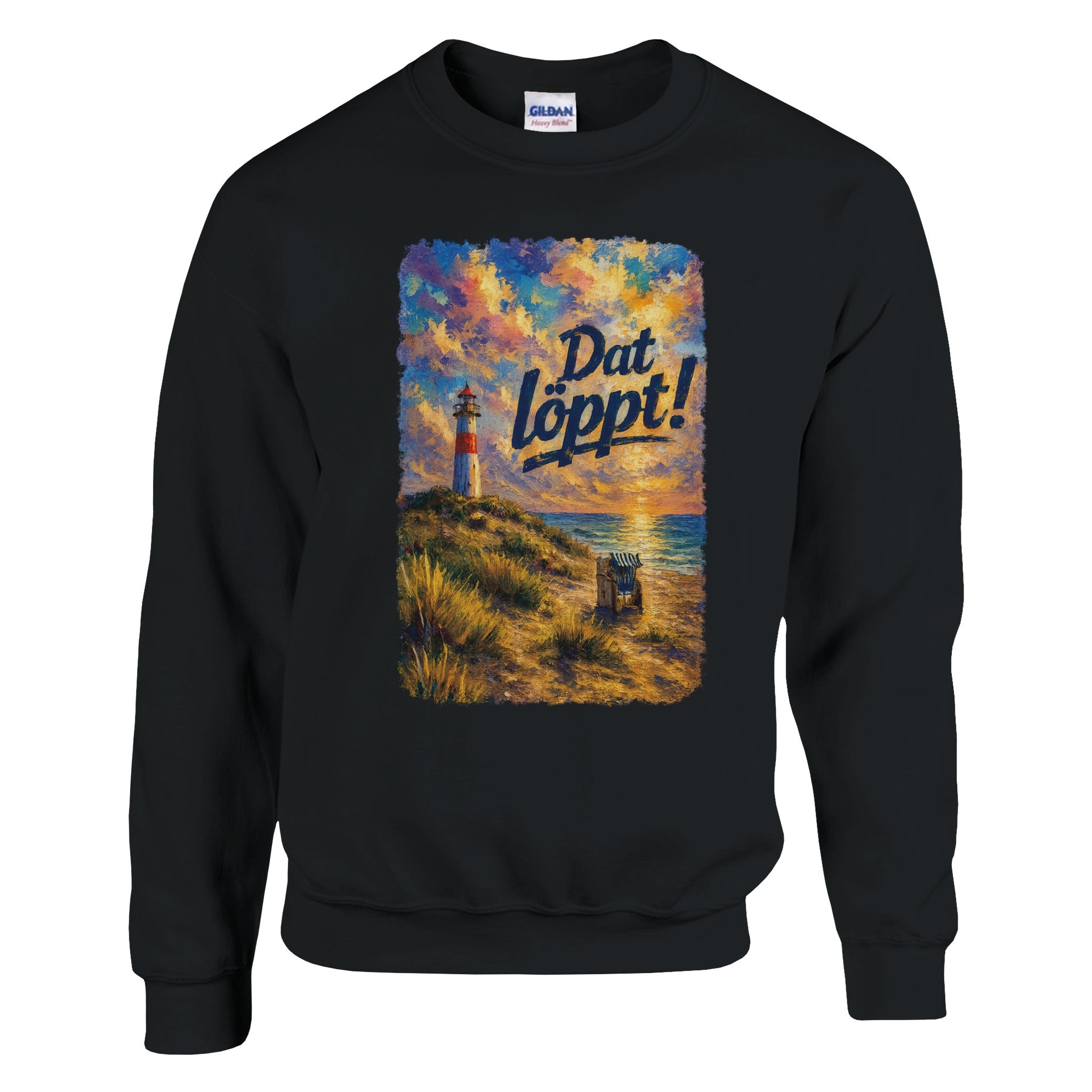 Pullover in Hellrosa mit Motiv „Dat Löppt! Typisch Norddeutsch“