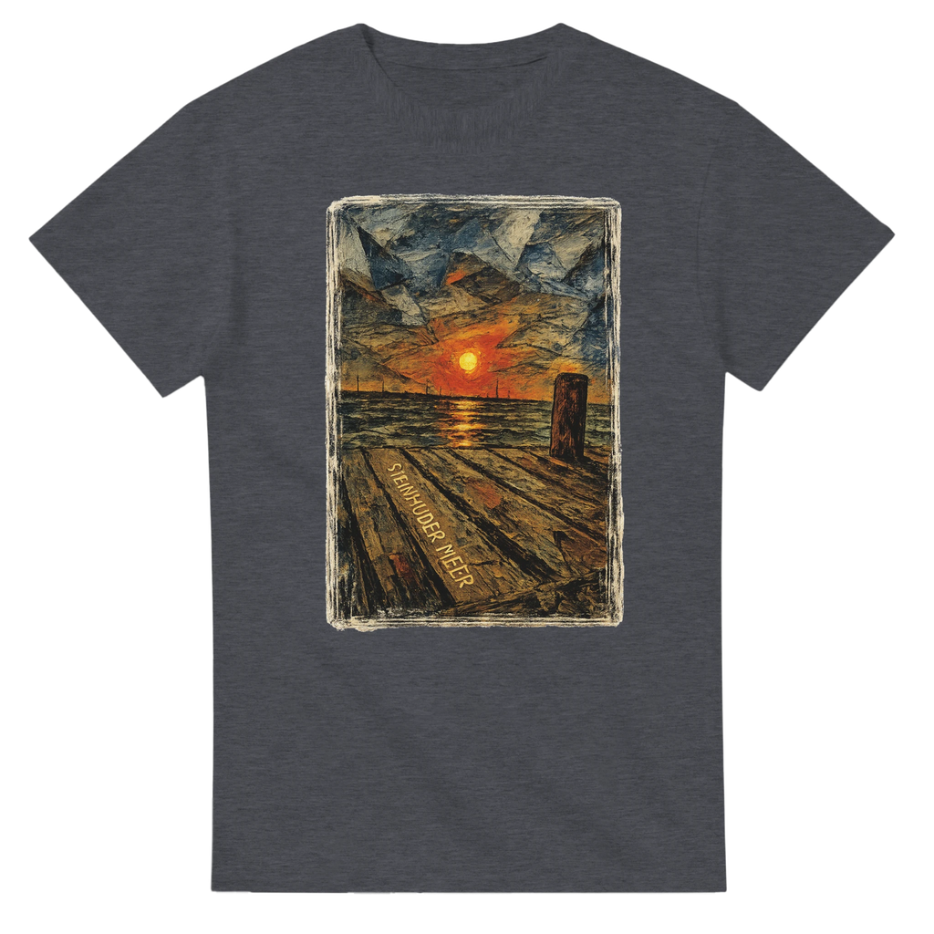 T-Shirt in Weiß mit Motiv „Steinhuder Meer Kunst“