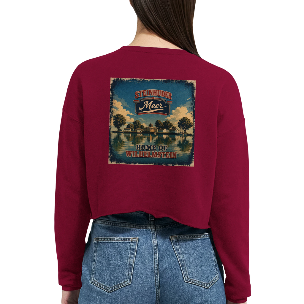 Damen-Pullover in Mauve mit Motiv „Insel Wilhelmstein“