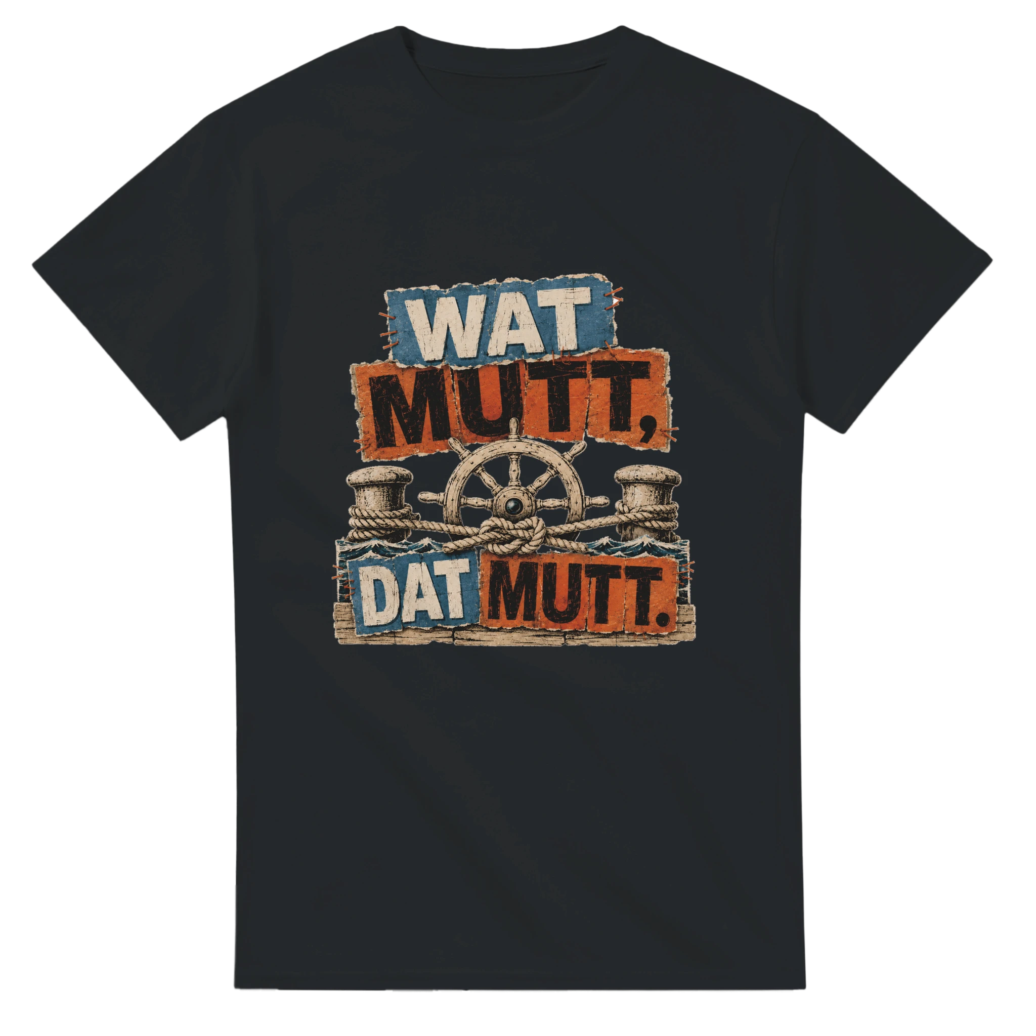 T-Shirt in Natur mit Motiv „Wat Mutt, Dat Mutt.“