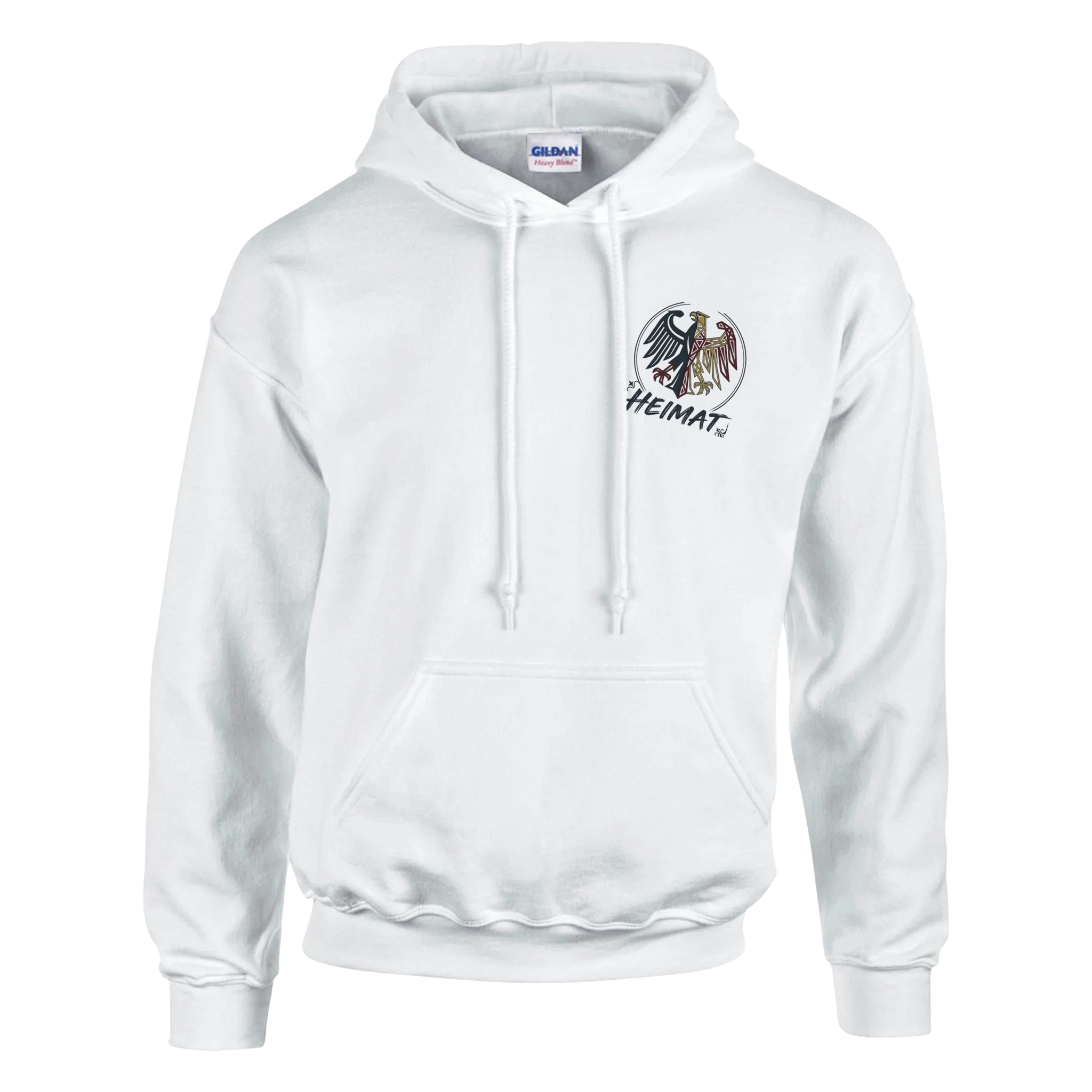 Hoodie in Aschgrau mit Motiv „Ich bin einmal rum“