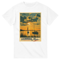 T-Shirt in Natur mit Motiv „Segler am Steinhuder Meer beim Sunset“