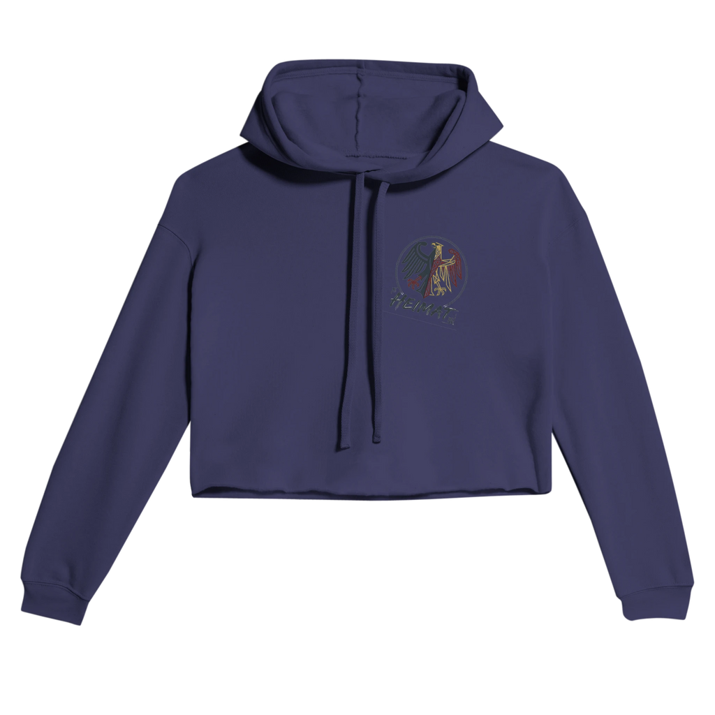 Damen-Hoodie in Weiß mit Motiv „Ich bin einmal rum“