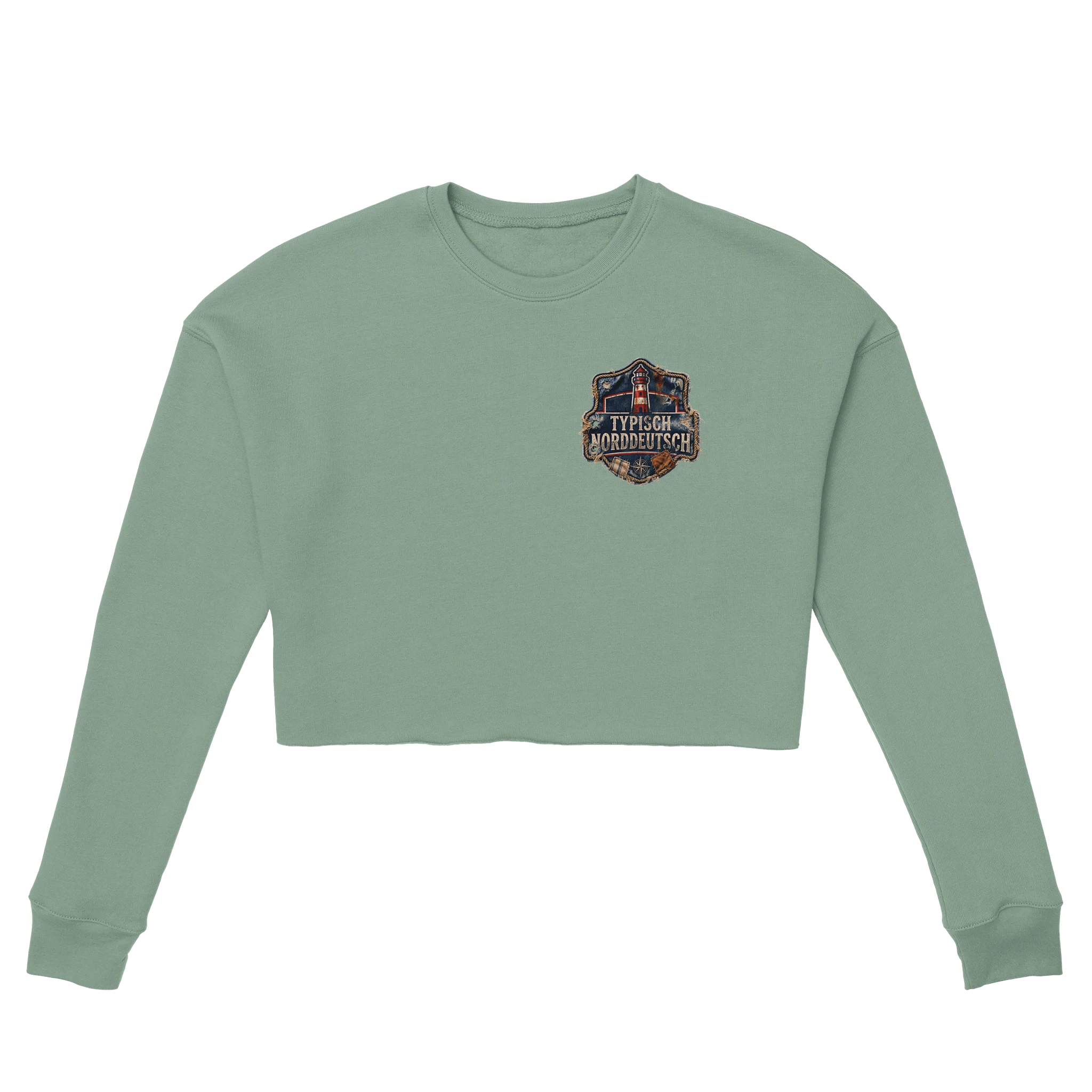 Damen-Pullover in Mauve mit Motiv „Möwe auf Poller“