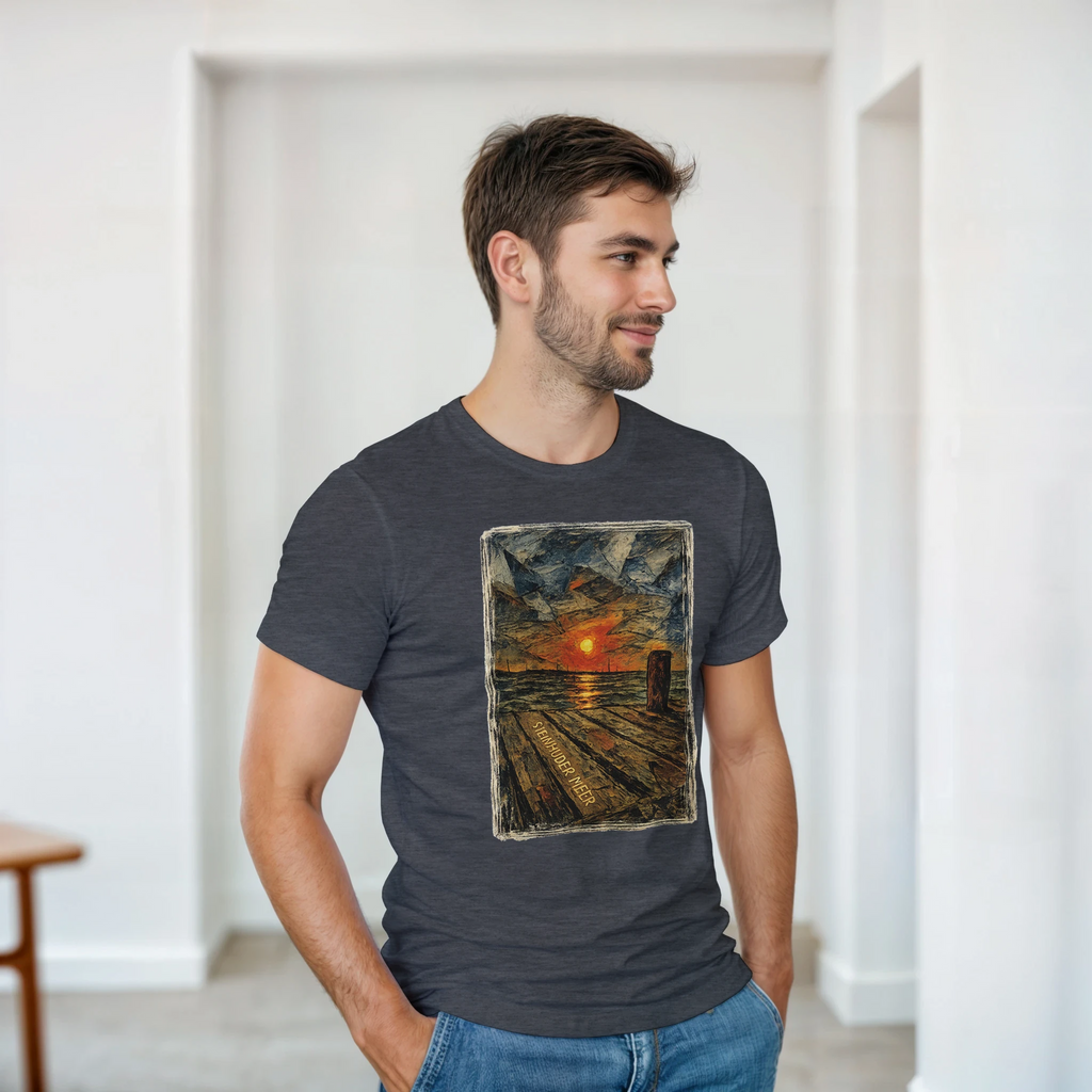 T-Shirt in Natur mit Motiv „Steinhuder Meer Kunst“