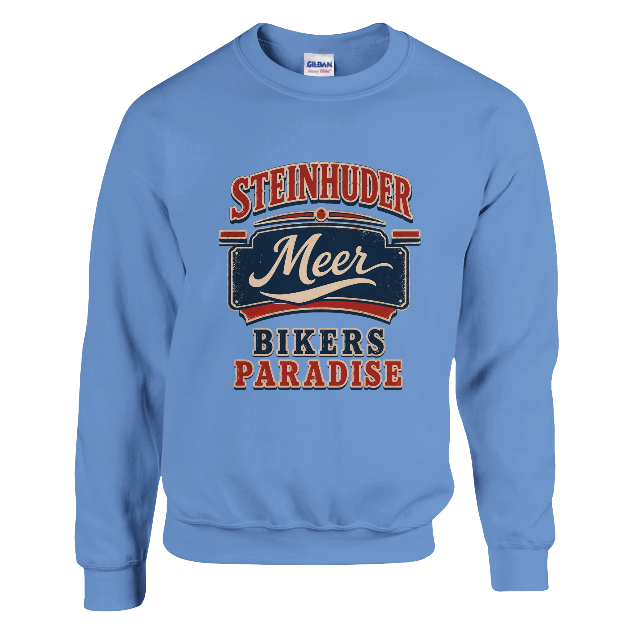 Pullover in Weiß mit Motiv „Bikers Paradise“