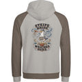 Hoodie in Ton mit Motiv „Steife Brise. Weiches Herz.“