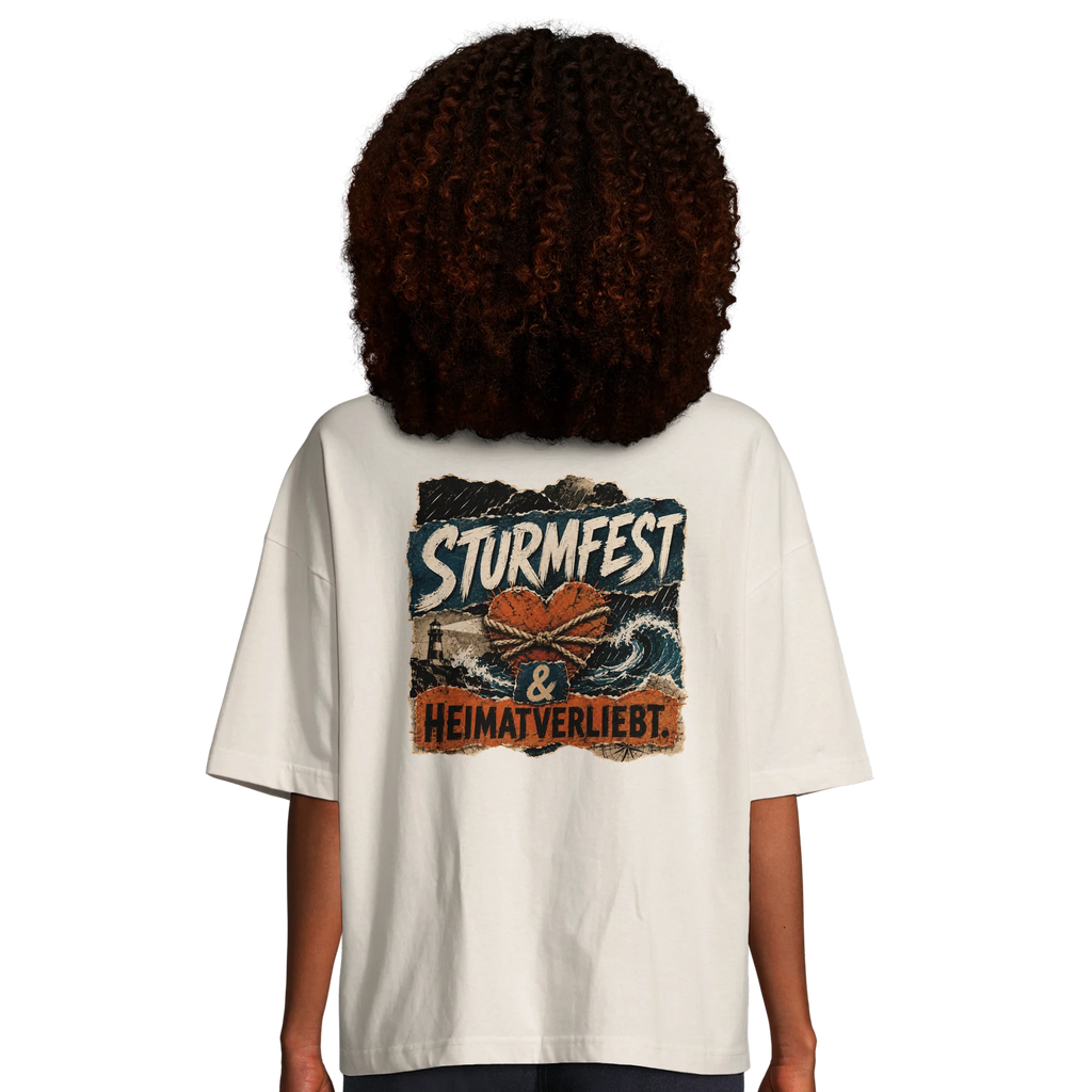 Übergroßes T-Shirt für Damen aus Bio-Baumwolle in Hellgelb