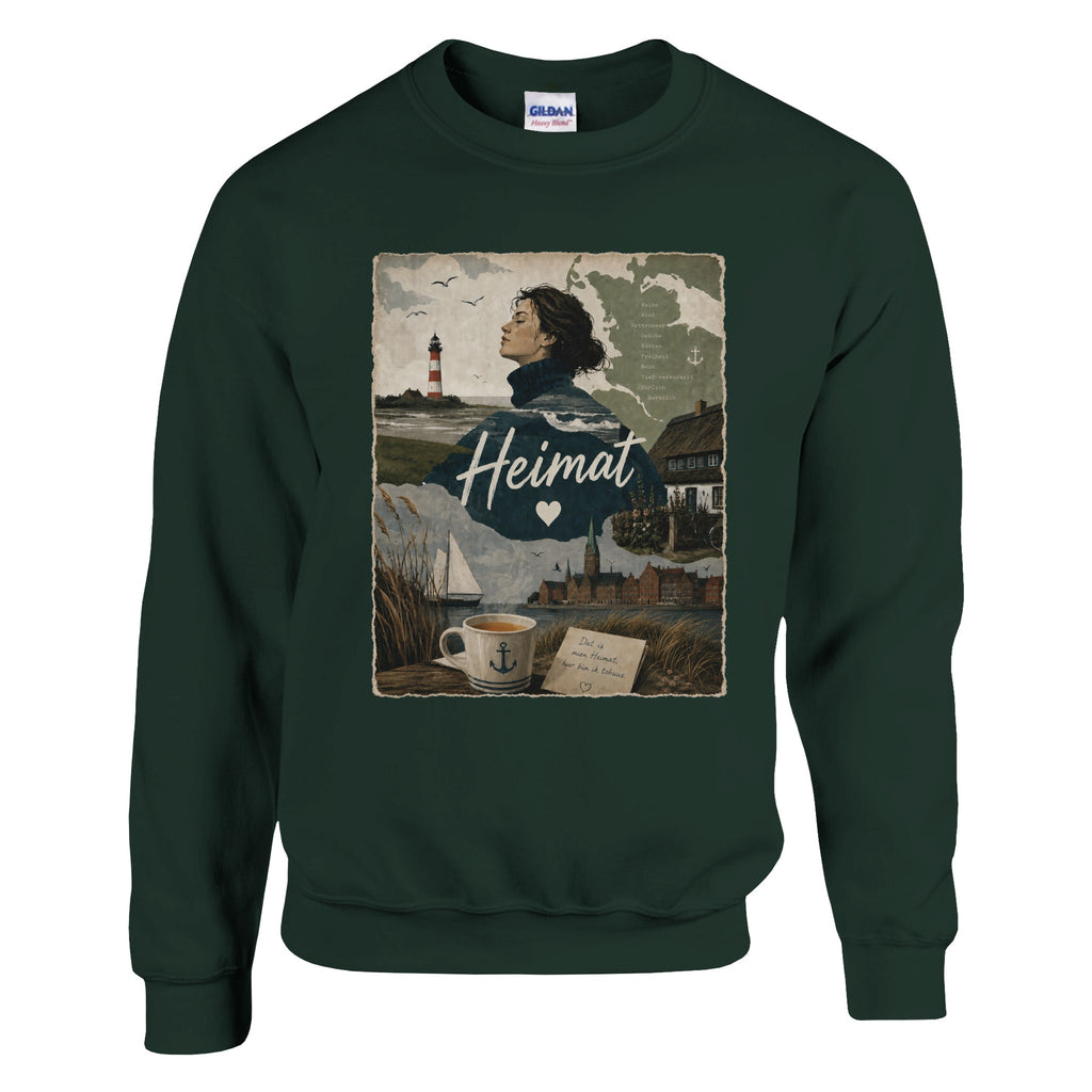 Pullover in Hellrosa mit Motiv „Heimat mit Herz“