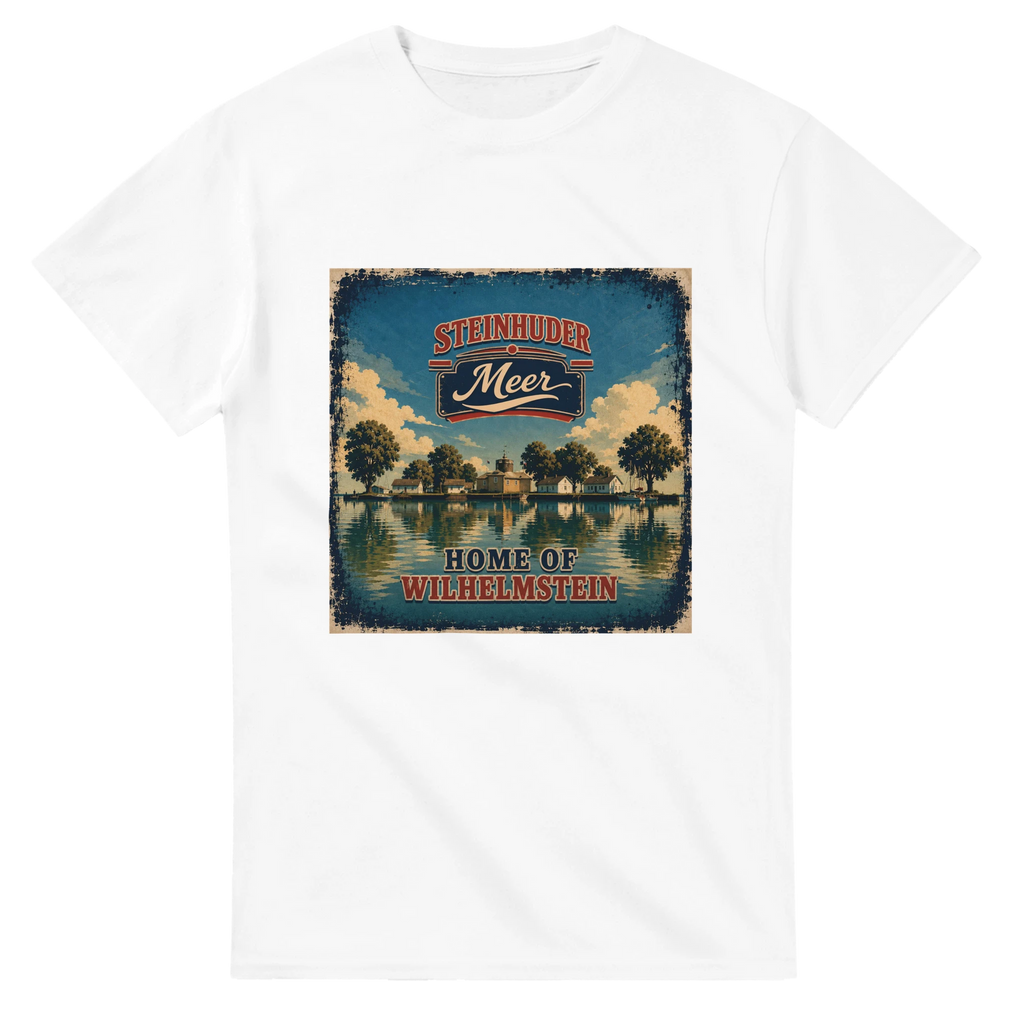 T-Shirt in Weiß mit Motiv „Insel Wilhelmstein“
