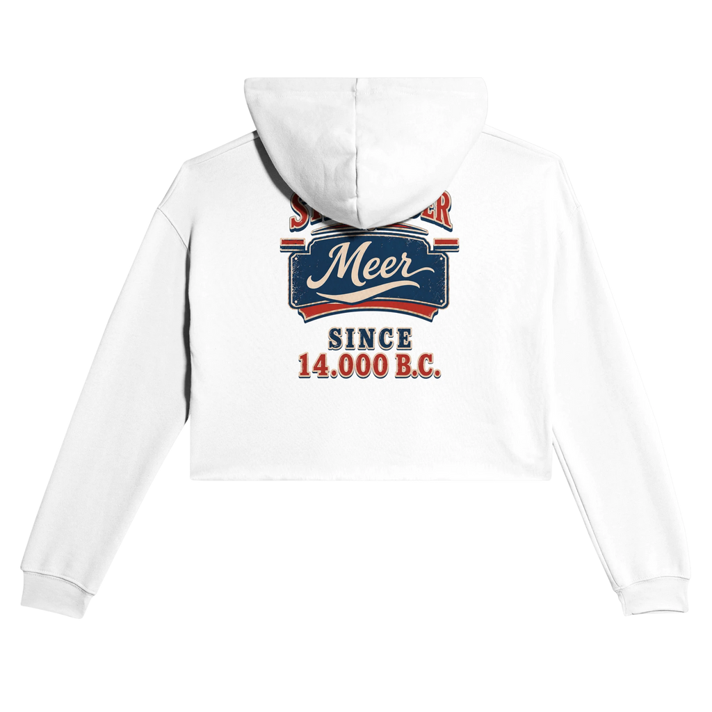 Damen-Hoodie in Pfirsich mit Motiv „Since 14.000 B.C.“