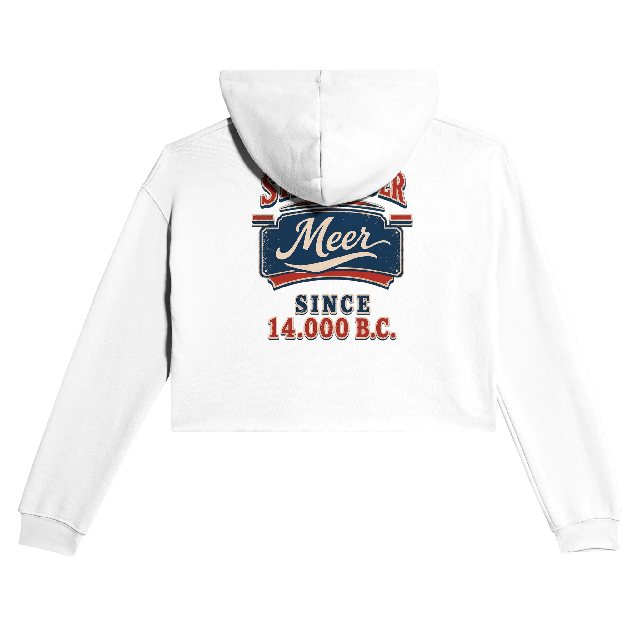 Damen-Hoodie in Pfirsich mit Motiv „Since 14.000 B.C.“