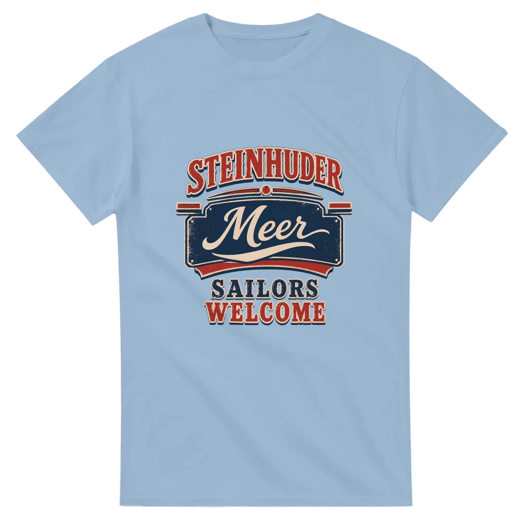 T-Shirt in Weiß mit Motiv „Sailors Welcome“