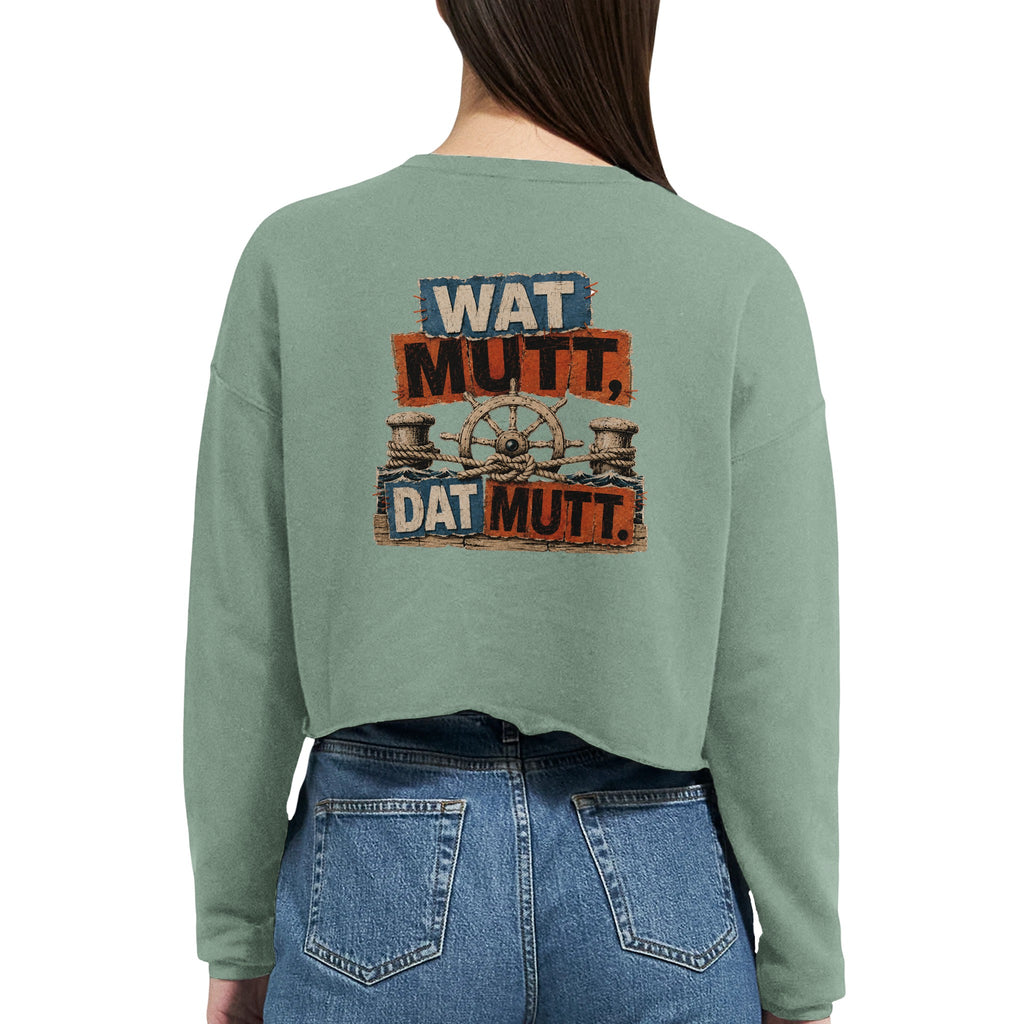 Damen-Pullover in Mauve mit Motiv „Wat Mutt, Dat Mutt.“