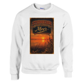 Pullover in Weiß mit Motiv „Sunset am Steinhuder Meer“