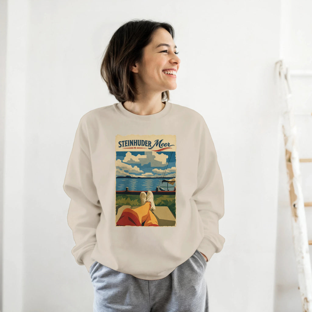 Pullover in Aschgrau mit Motiv „Chillout“
