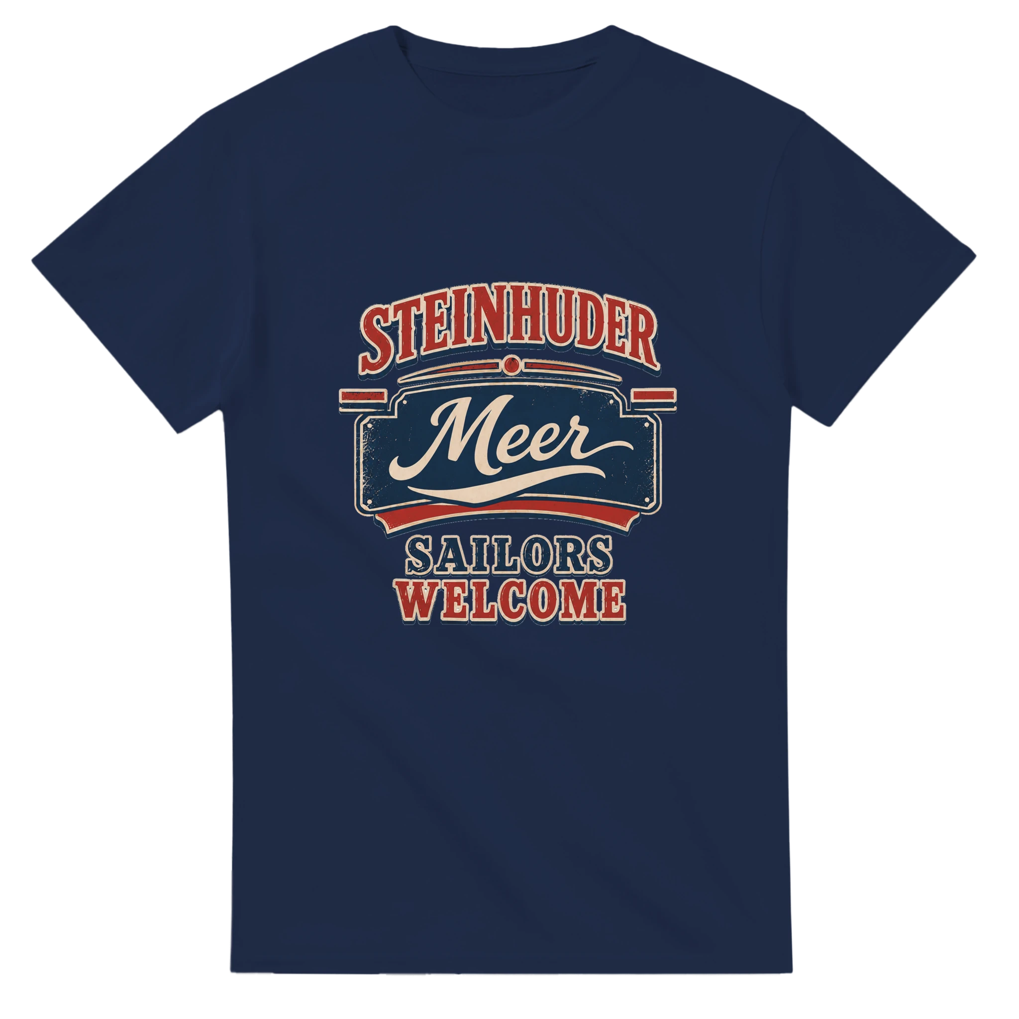 T-Shirt in Weiß mit Motiv „Sailors Welcome“