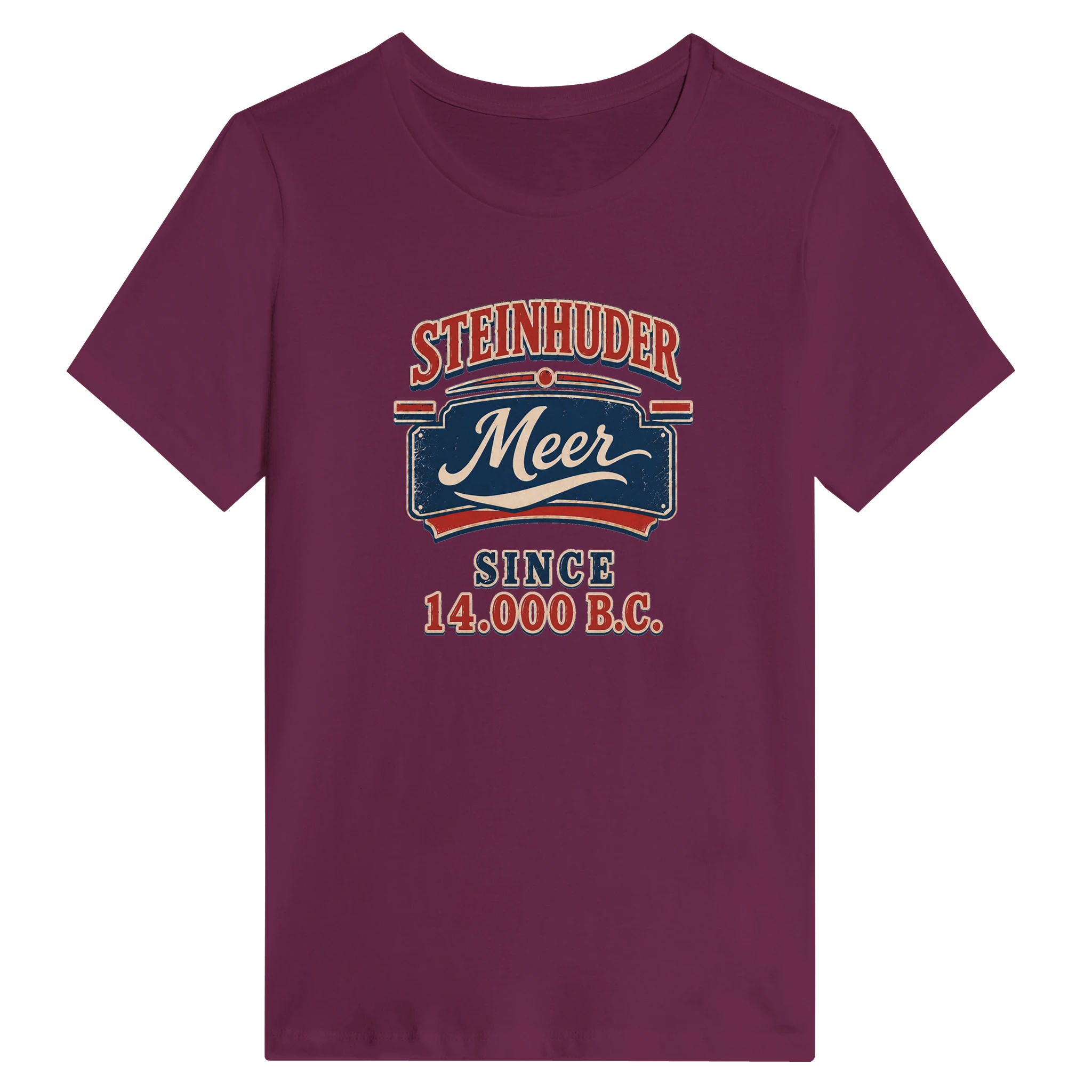 Damen-T-Shirt in Weiß mit Motiv „Since 14.000 B.C.“