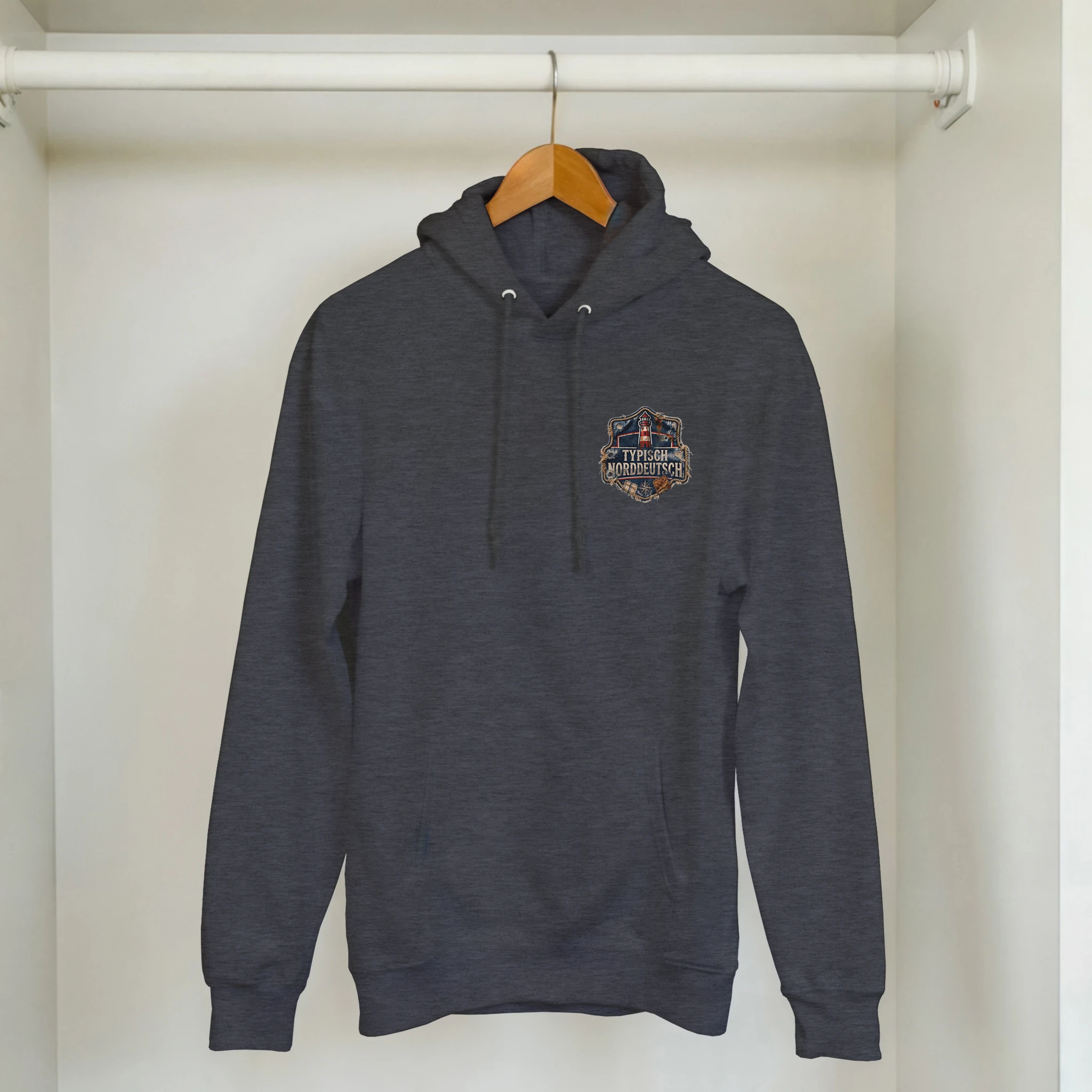 Hoodie in Hellrosa mit Motiv „Wat Mutt, Dat Mutt.“