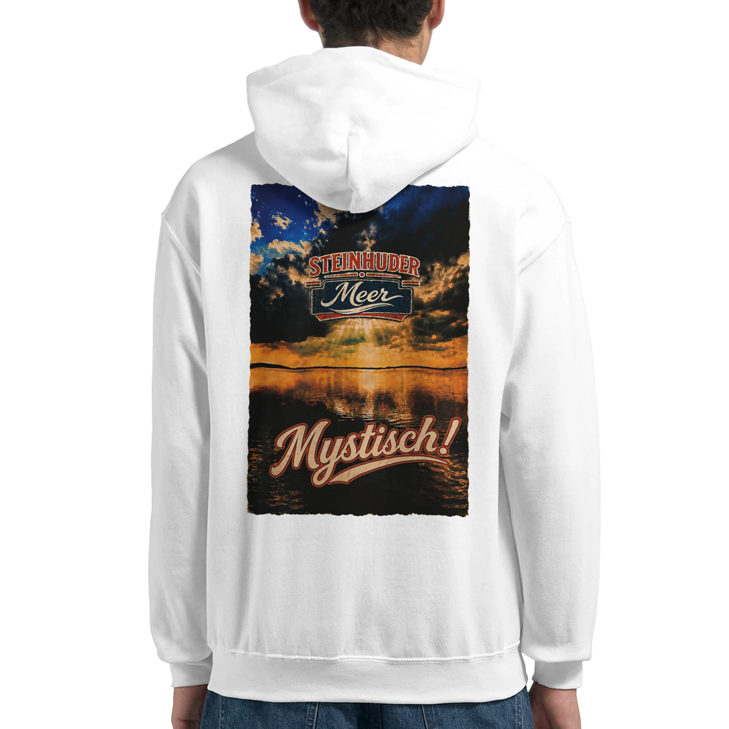 Hoodie in Weiß mit Motiv „Mystisch“