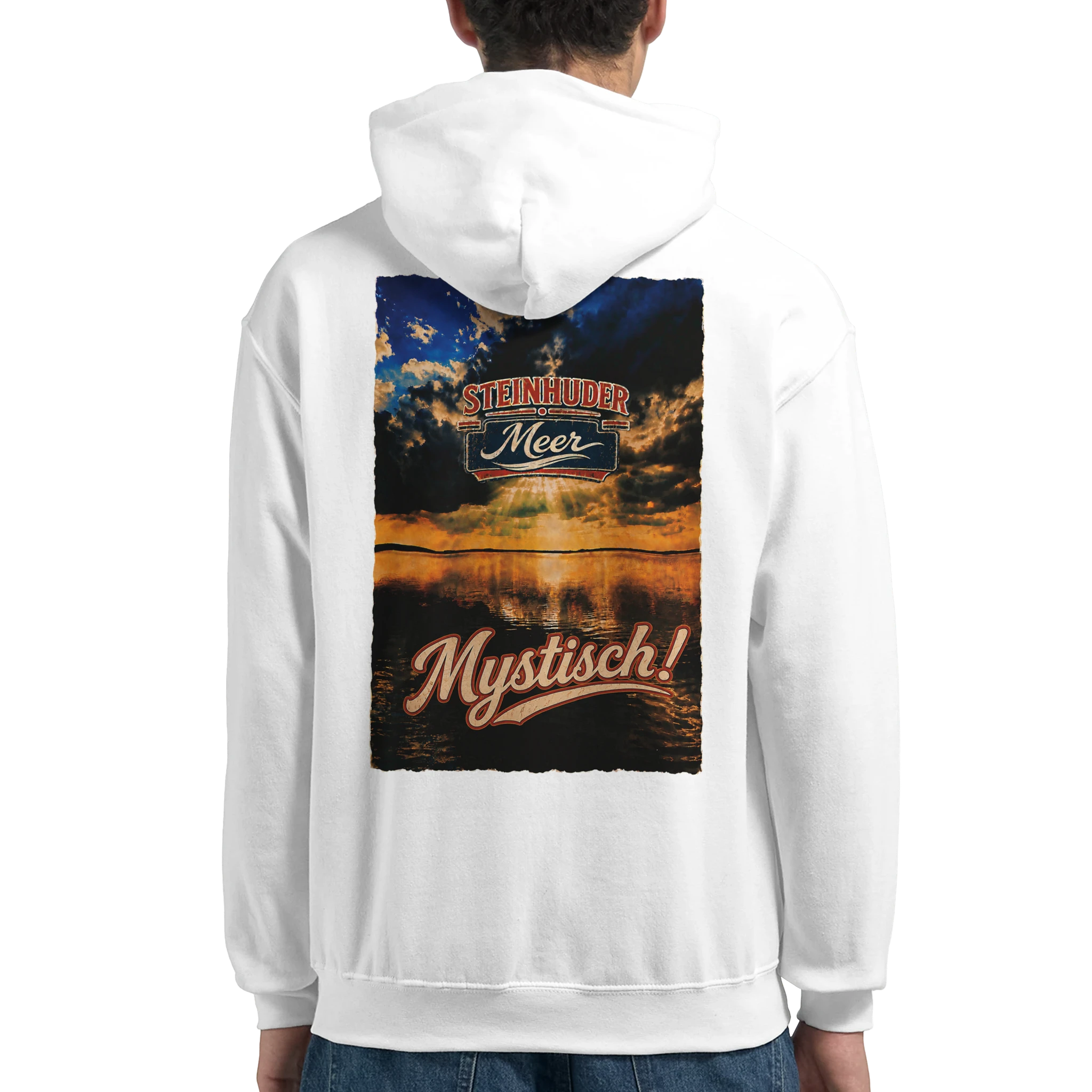 Hoodie in Weiß mit Motiv „Mystisch“