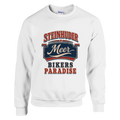 Pullover in Weiß mit Motiv „Bikers Paradise“