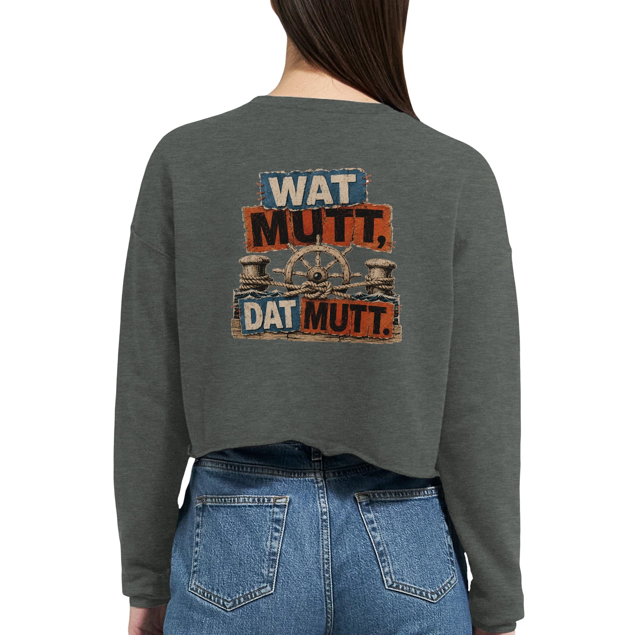 Damen-Pullover in Mauve mit Motiv „Wat Mutt, Dat Mutt.“