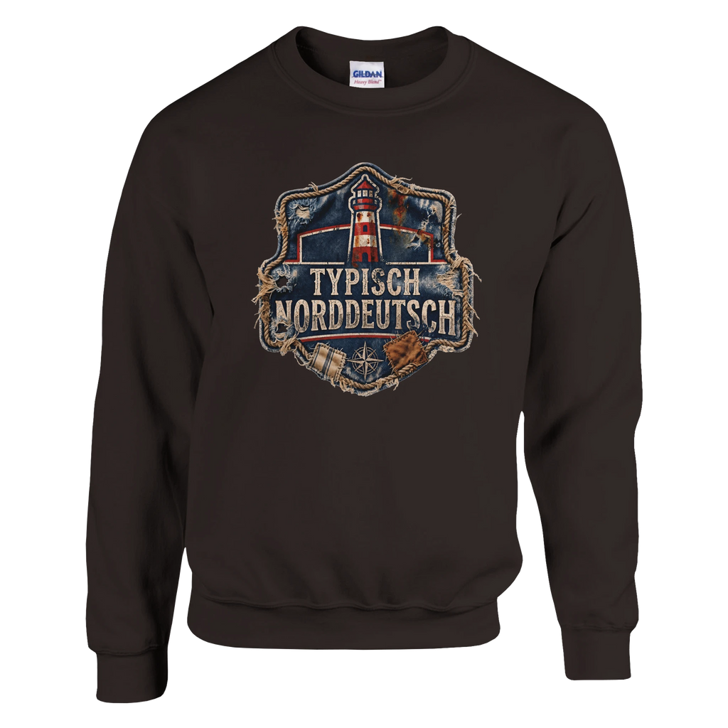 Pullover in Hellrosa mit Motiv „Typisch Norddeutsch“