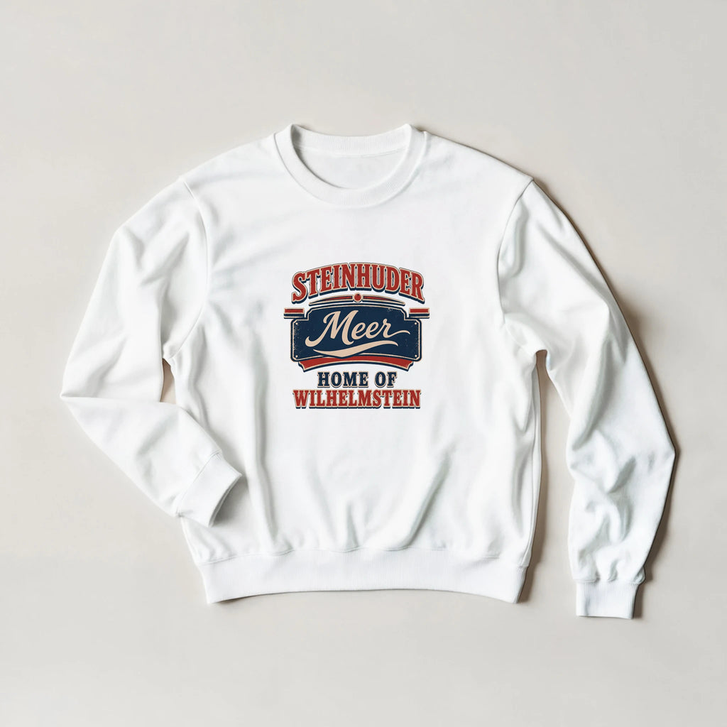 Pullover in Aschgrau mit Motiv „Home of Wilhelmstein“