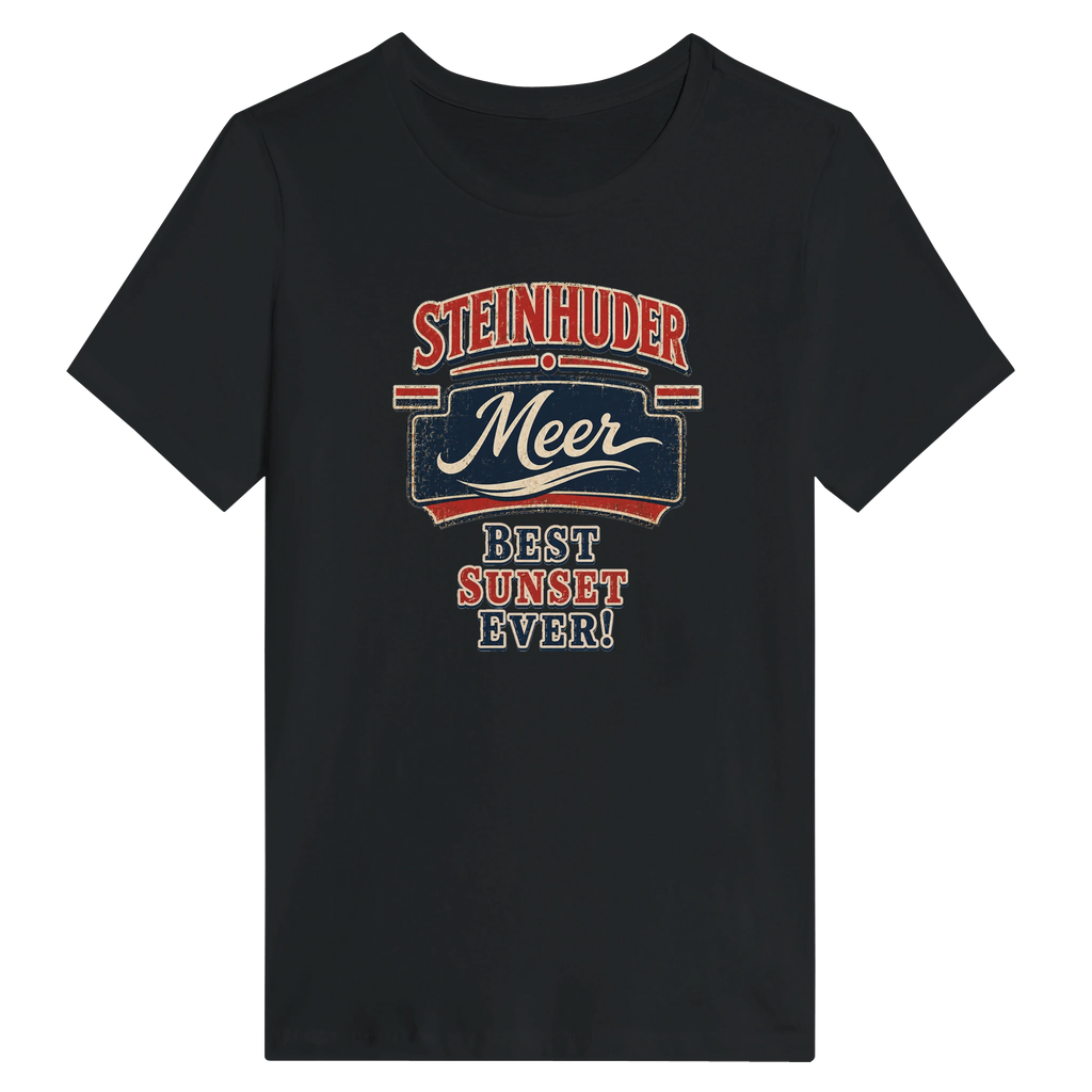 Damen-T-Shirt in Zitronengelb mit Motiv „Best Sunset ever!“
