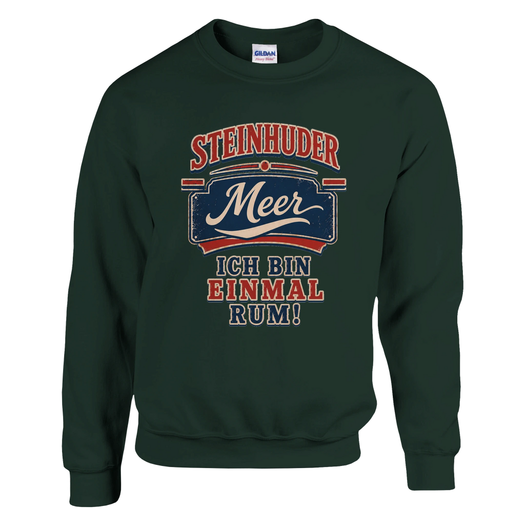 Pullover in Aschgrau mit Motiv „Ich bin einmal rum“