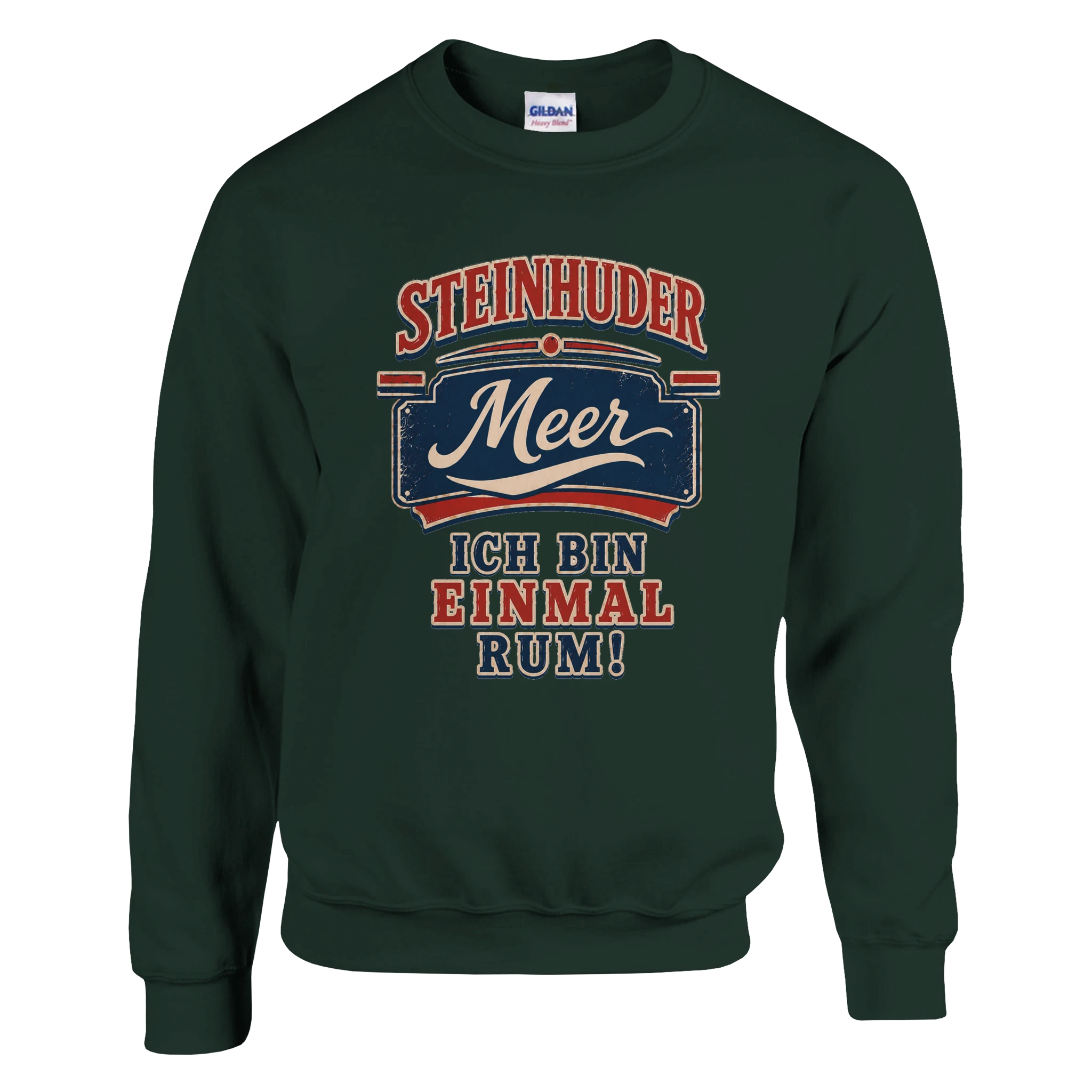 Pullover in Aschgrau mit Motiv „Ich bin einmal rum“