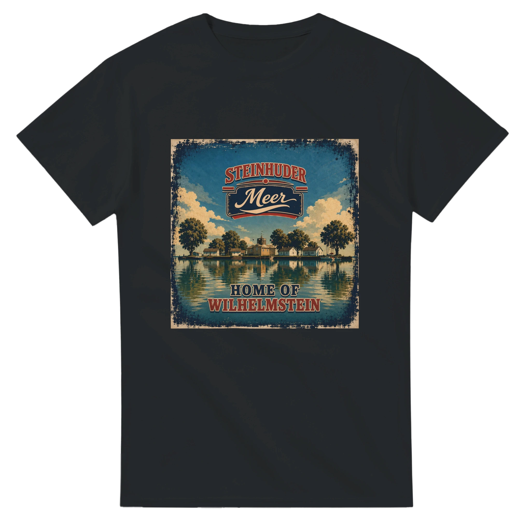 T-Shirt in Weiß mit Motiv „Insel Wilhelmstein“