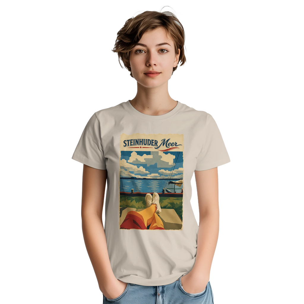 T-Shirt in Sand mit Motiv „Chillout“