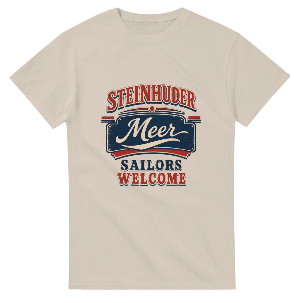 T-Shirt in Weiß mit Motiv „Sailors Welcome“