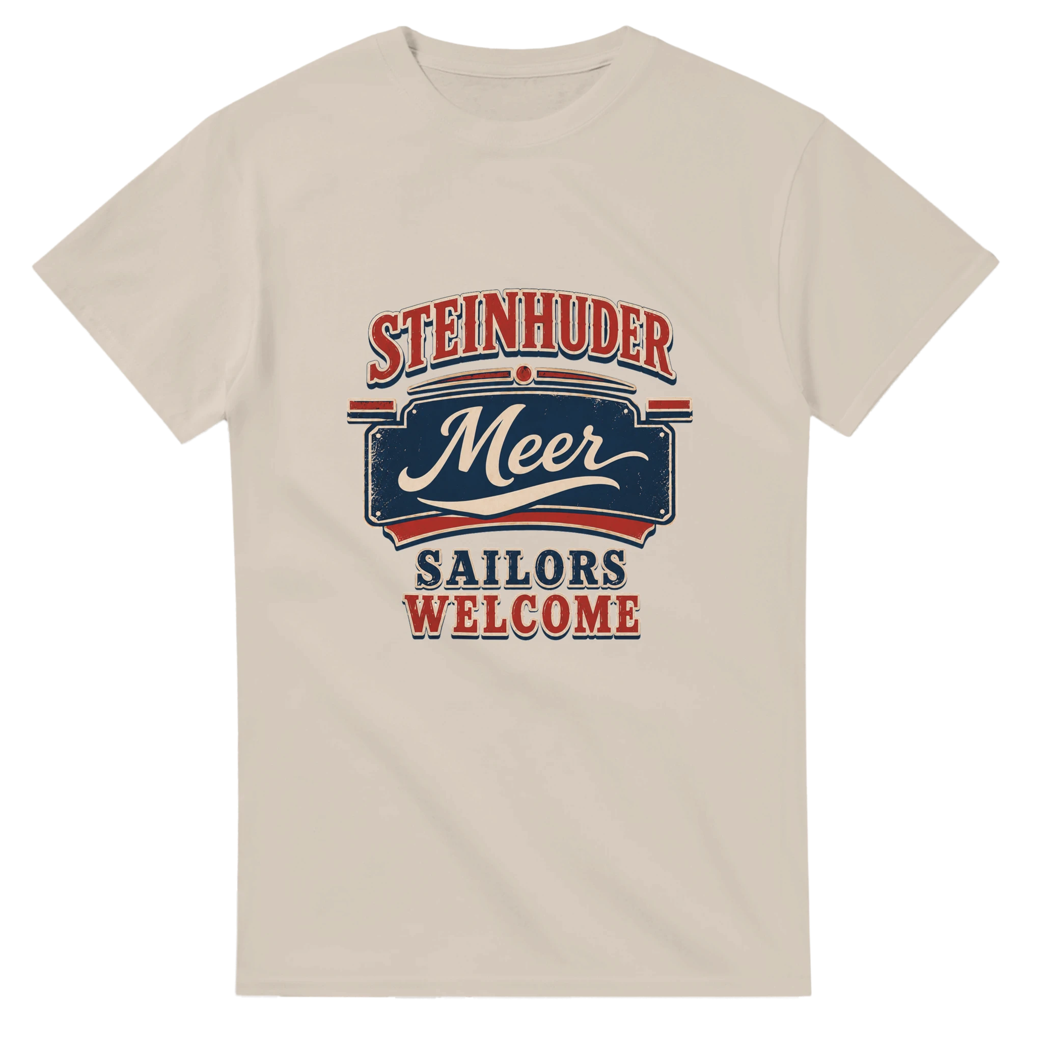 T-Shirt in Weiß mit Motiv „Sailors Welcome“