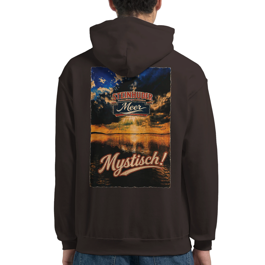 Hoodie in Aschgrau mit Motiv „Mystisch“