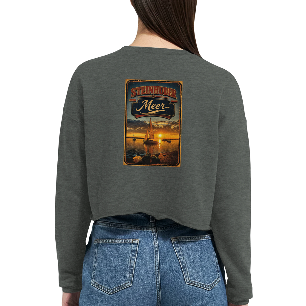 Damen-Pullover in Mauve mit Motiv „White Night am Wilhelmstein mit Sonnenuntergang“