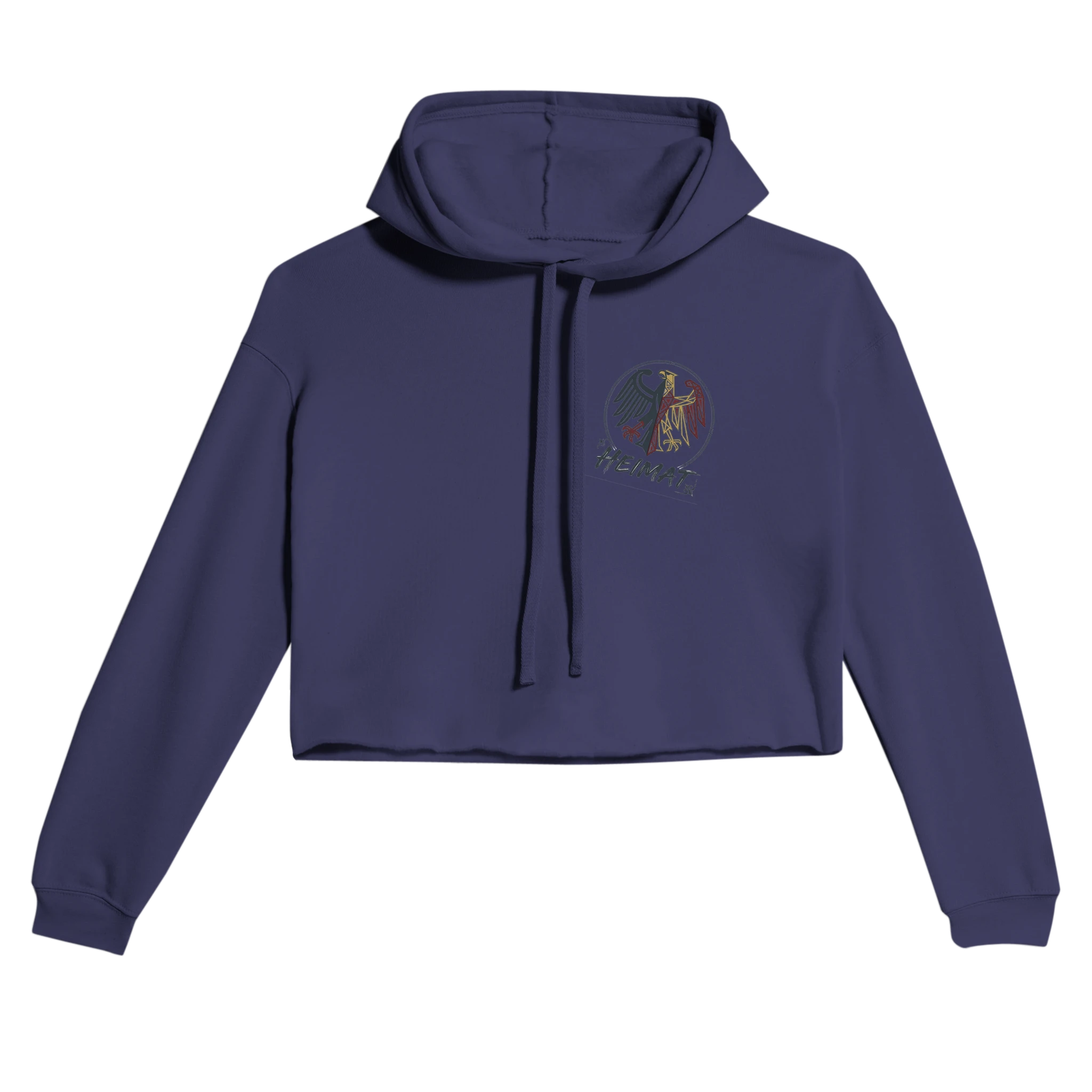 Damen-Hoodie in Pfirsich mit Motiv „Flagge und Sunset“