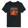 Damen-T-Shirt in Weiß mit Motiv „Sunset Ratskeller Steg am Steinhuder Meer“