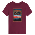 Damen-T-Shirt in Weiß mit Motiv „Sunset mit Segler am Wilhelmstein – Steinhuder Meer“
