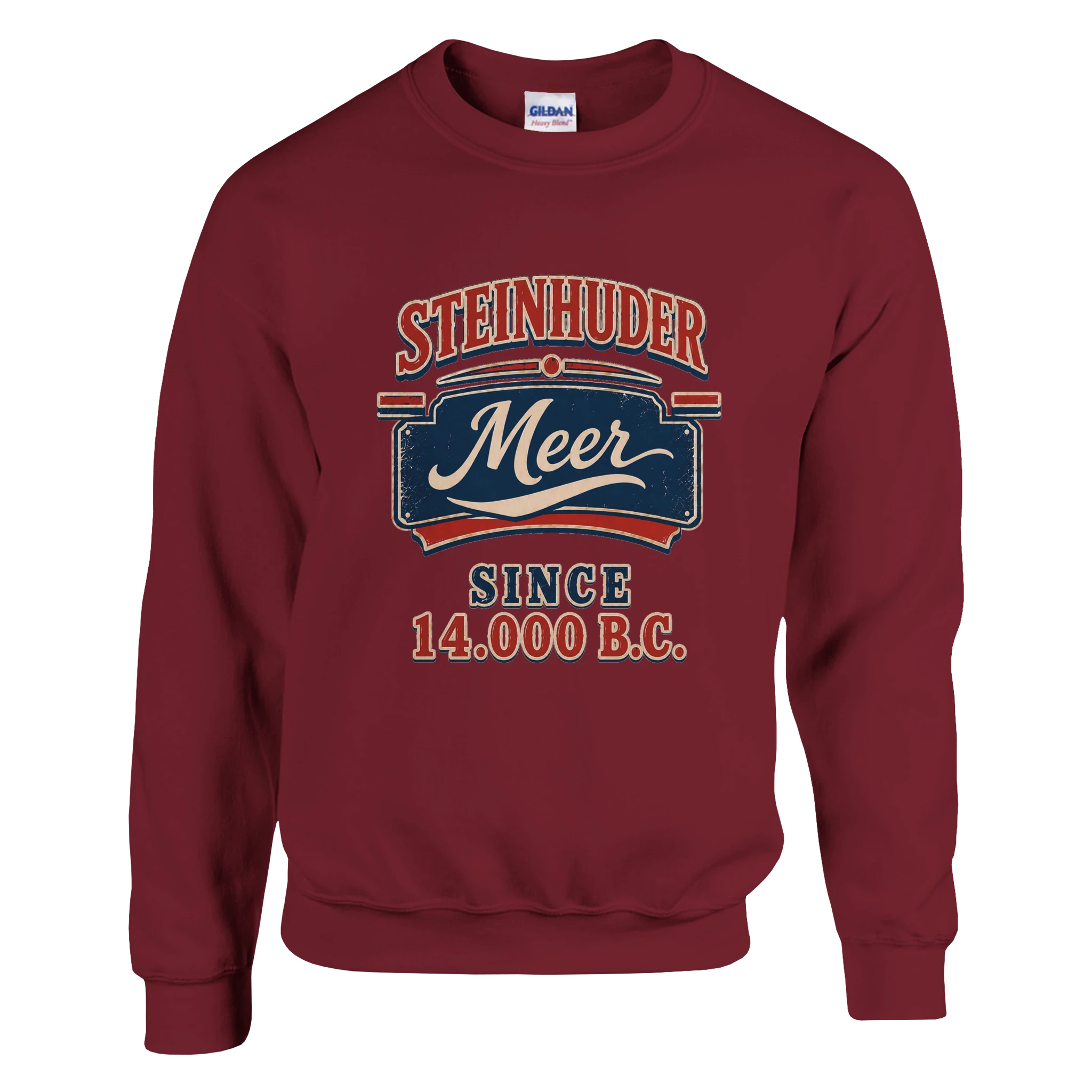 Pullover in Weiß mit Motiv „Since 14.000 B.C.“