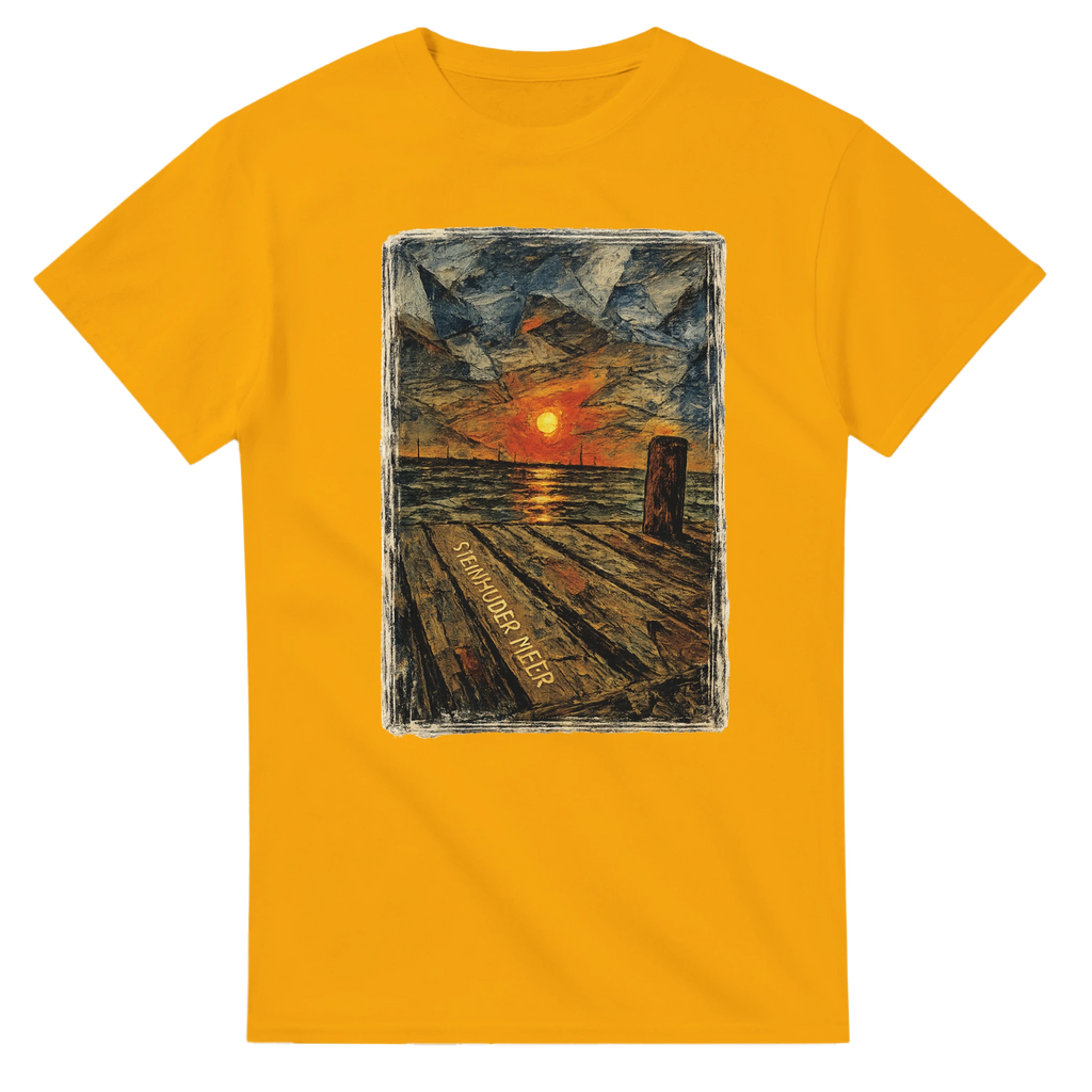 T-Shirt in Natur mit Motiv „Steinhuder Meer Kunst“