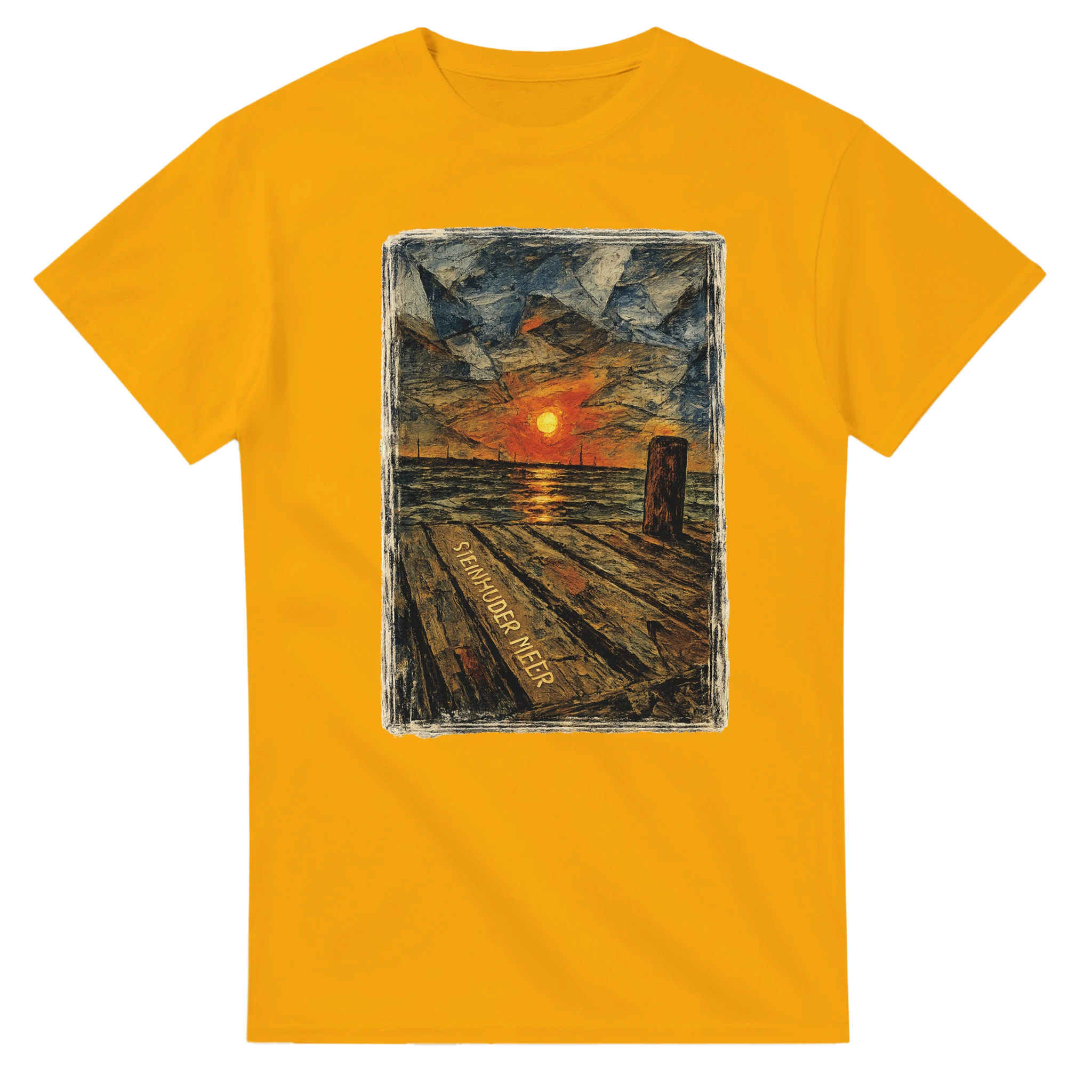 T-Shirt in Natur mit Motiv „Steinhuder Meer Kunst“