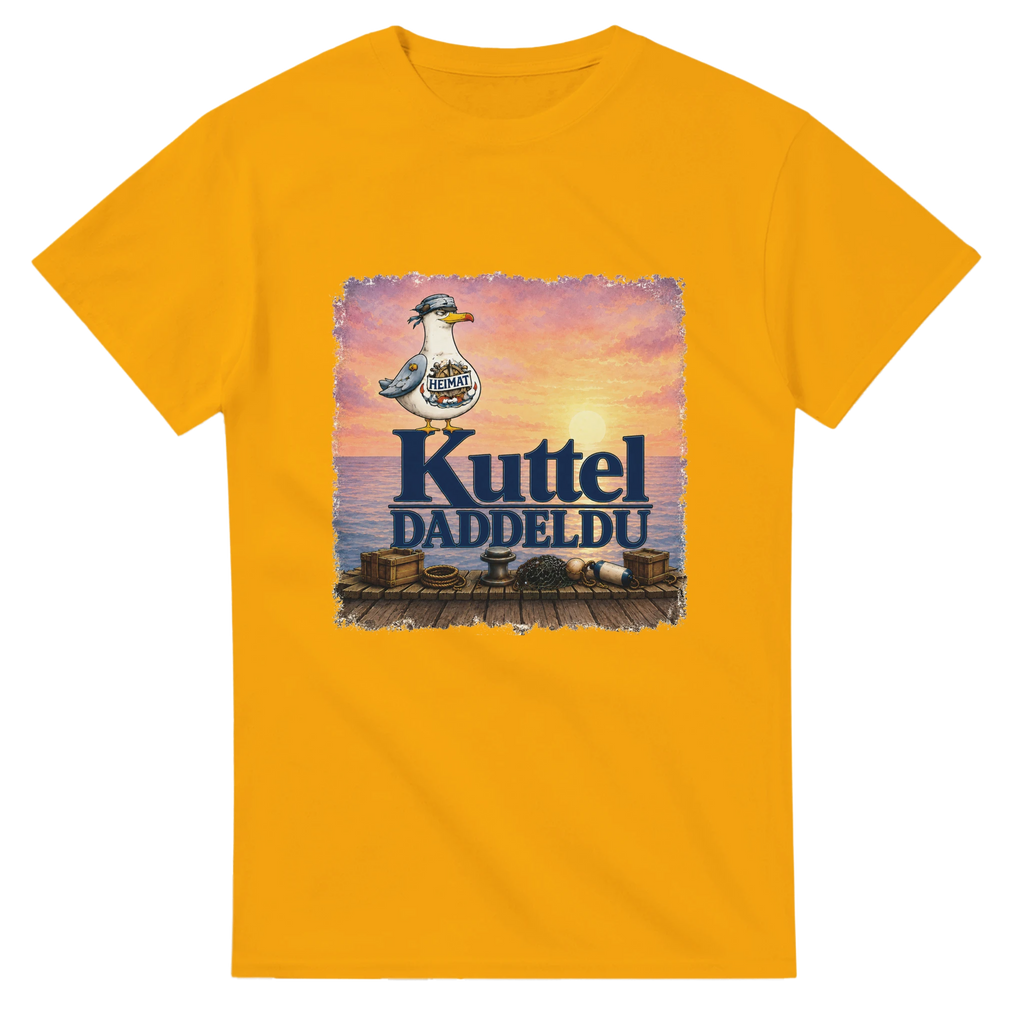 T-Shirt in Natur mit Motiv „Kuttel Daddeldu“