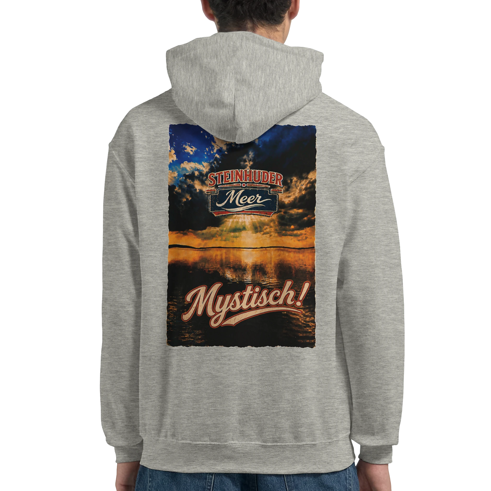 Hoodie in Weiß mit Motiv „Mystisch“