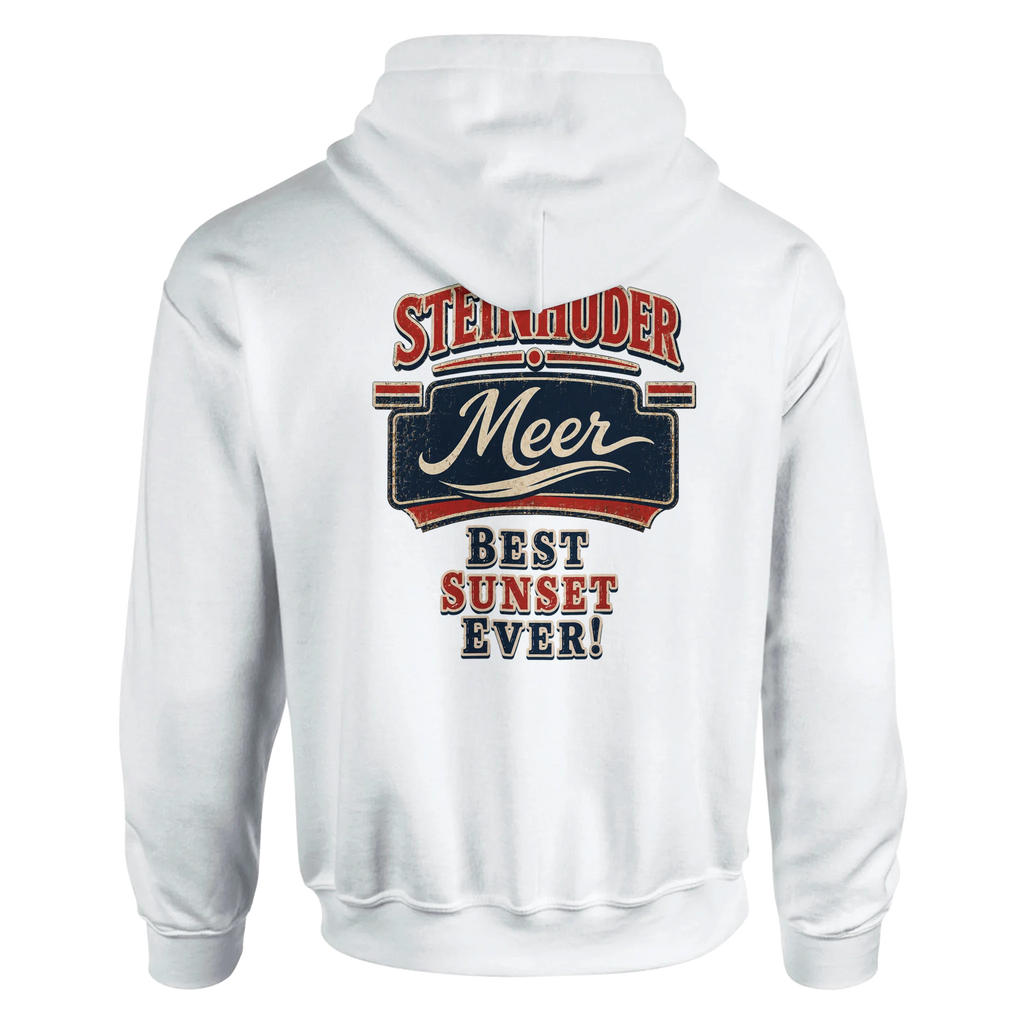 Hoodie in Aschgrau mit Motiv „Best Sunset ever!“