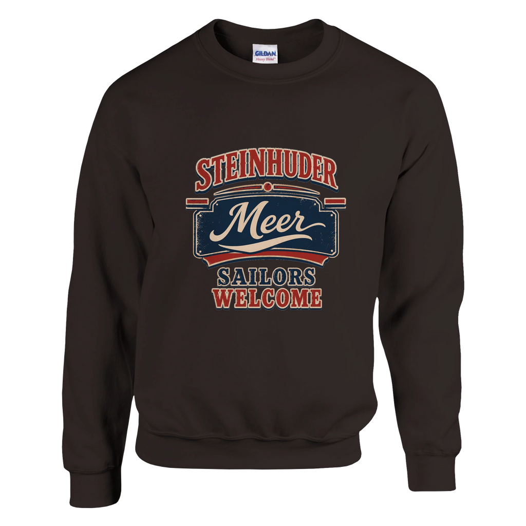 Pullover in Aschgrau mit Motiv „Sailors Welcome“